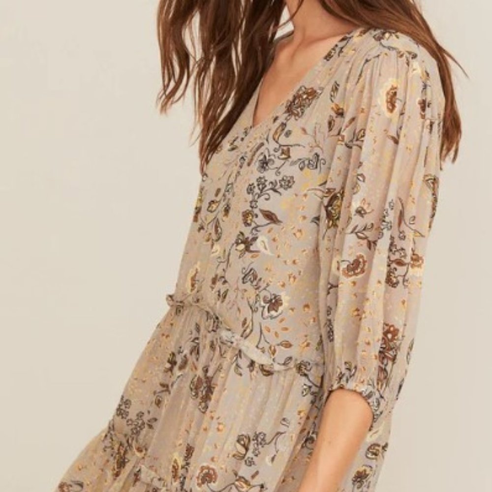 Part Two HawraPW Dress, Paisley Flower - Flint Grey (Size 42)